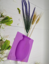 Настенная силиконовая ваза для цветов Magic Vase, многоразовая (без клея, гипоаллергенный материал), ФИОЛЕТОВАЯ